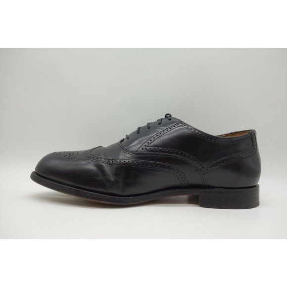 Stafford Executive Black Leather Wingtip Lace Up Oxfords Shoes Men\'s 9.5 D
